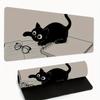 Cute Cat Pattern XXL Gaming Mouse Pad Deskmate Rubber Mat Nonslip White Gaming Desk Mat Desk Protector Keyboard Pad Xmm