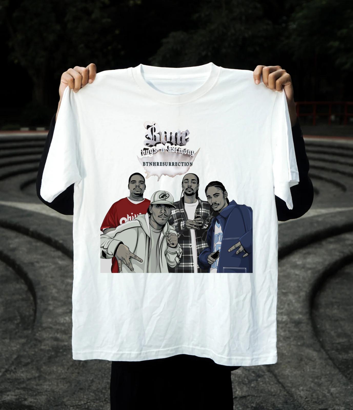 Bone Thugs-n-Harmony Special Members Portrait Men All Size White T-Shirt VA019 S