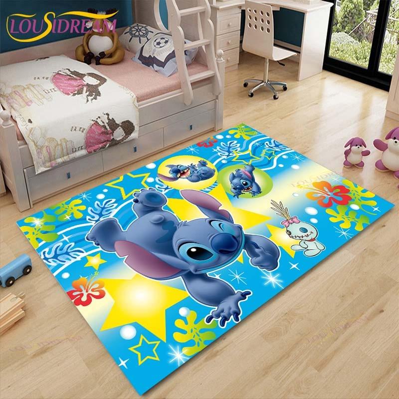 Anime Stitch Carpet Kids Carpets Living Room Tea Table Mats Bedroom Rug Washable Floor Mats Household Area Mat