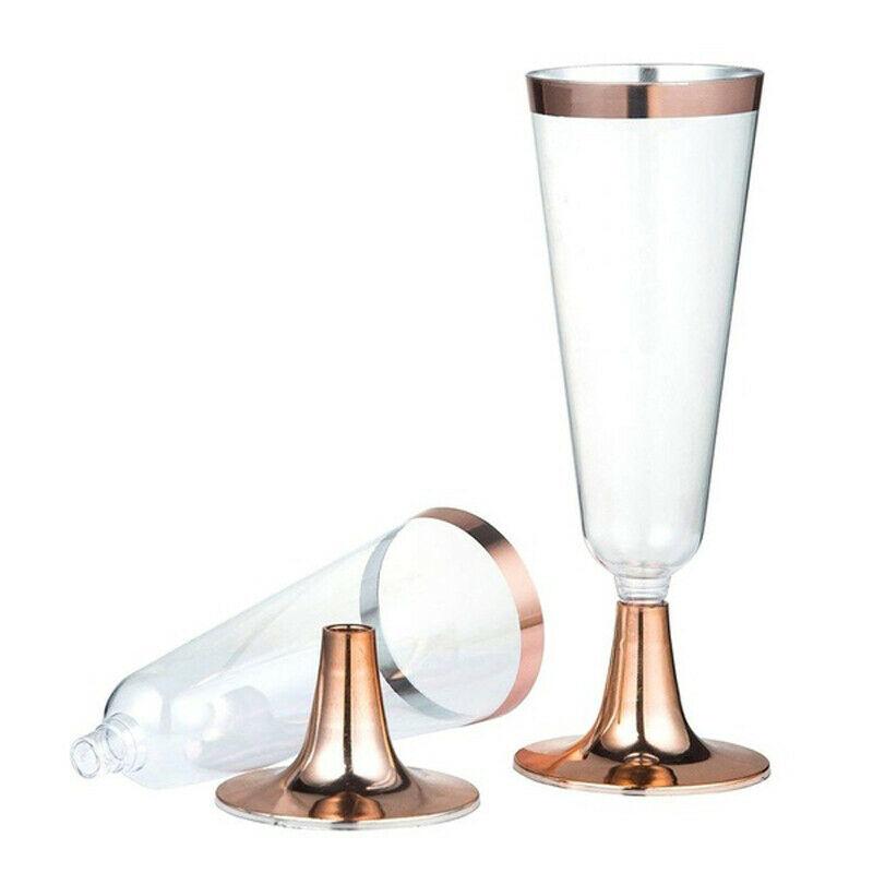 6Pcs/Set 150ml Disposable Red Wine Glass Plastic Champagne Flutes Glasses Cocktail Goblet Wedding Party Supplies Bar Drink Cup