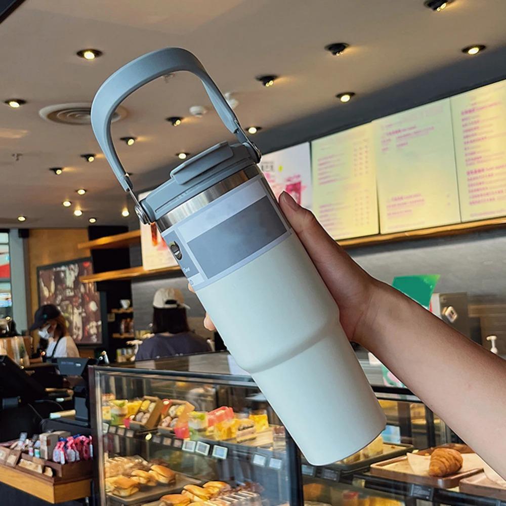Portable Car Cup Lid Handle Straw Lid Fit for Stanley 20/30OZ Cup  Sealed Leak Proof Plastic Cup Cover for Stanley Tumbler