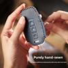 2024 Genuine Leather Handmade Car Key Case Cover for BMW MINI Key Fob Protector