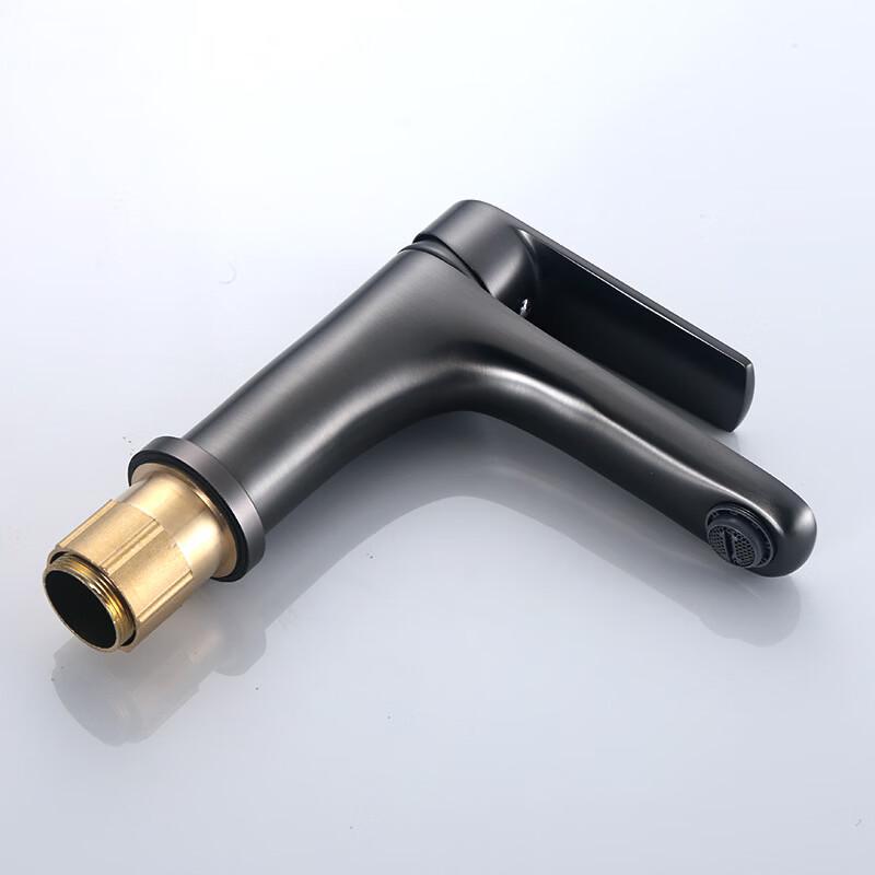 TLXT Gunmetal Grey Brass Basin Mixer Faucet