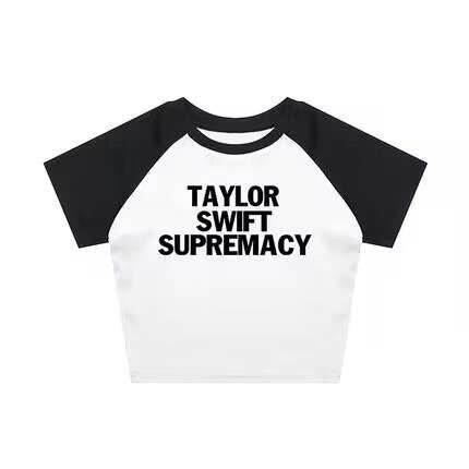 European and American Style T-shirt Summer New Letter Street Trend Short Slim Women's Clothing Wholesale