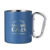 Tazza da Caffè in Metallo Leggero per Campeggio all'Aperto Tazza da Viaggio Termica a Doppia Parete Tazza da Campeggio con Manico Durevole
