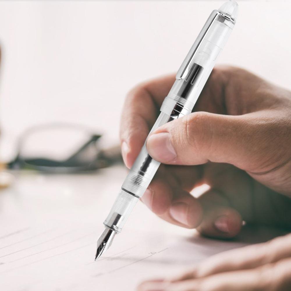 Iridium Nib Fountain Pen Acrylic Body Ink Pen Stationery Sign Pen  Journaling