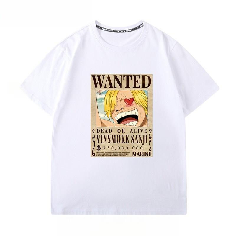 Straw Hat Luffy Chopper ONE PIECE Twodimensional Design Shortsleeved Top Pure Cotton Shortsleeved Mens and Womens Tshirt