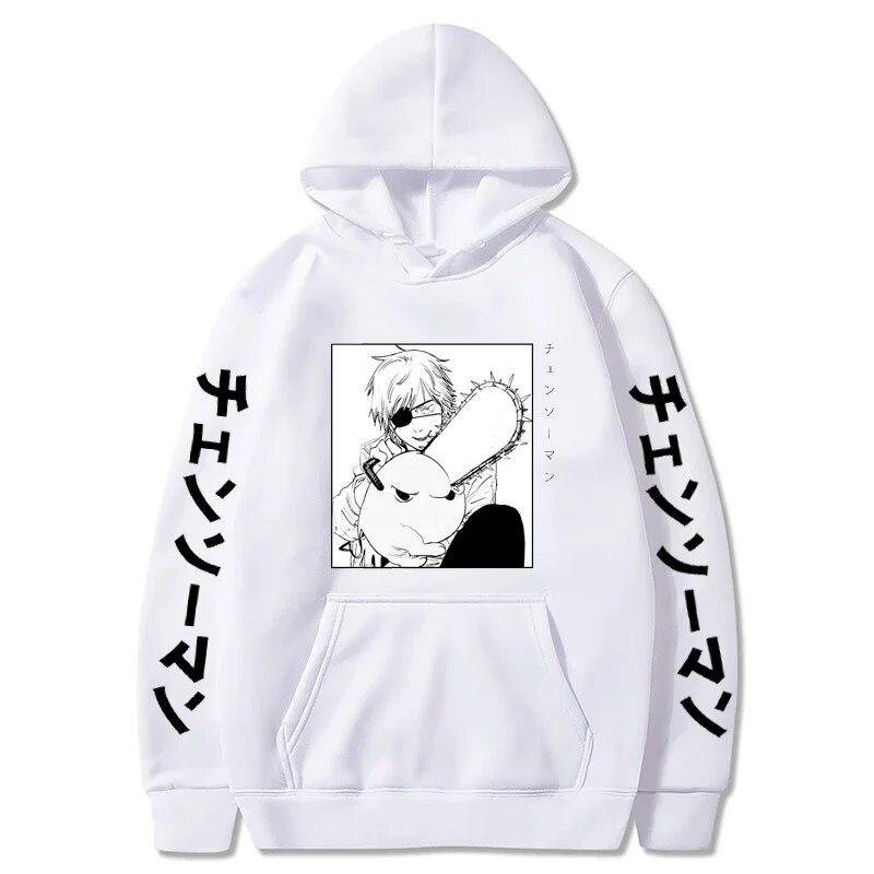Japan Anime Chainsaw Man Denji Pochita Print Men Women Hoodies High Quality Oversized Streetwear Manga Pullover Harajuku Unisex Sweatshirt