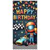 Cute Cartoon   Banner Racing Car Theme Celebration Banner for Play Area Decoration Outdoor Event Indoor