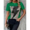 Camiseta con Estampado 3D de Leopardo para Niños y Adultos, Camiseta Casual de Verano para Mujer, Top de Manga Corta para Exteriores, Camiseta de Manga Corta con Capucha