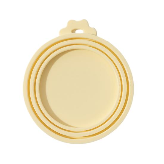 

Силиконовая крышка для консервов с кормом для домашних животных для собаки и кошки, 3 размера, пылезащитная, влагозащитная, безопасная, без запаха, многоразовая, герметик для консервов с кормом для животных жёлтый