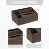 uxcell Magnetic Bottom Rectangular Tissue Box Cover, PU Leather, Tabletop Facial Tissue Dispenser for Bathroom, Bedroom, and Kitchen (Coffee, 26.5 x 1