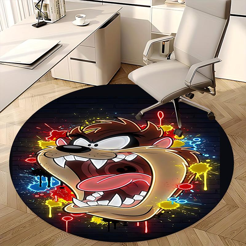 Graffiti Taz Chair Mat - Round Carpet for Home Decor, Office, Living Room