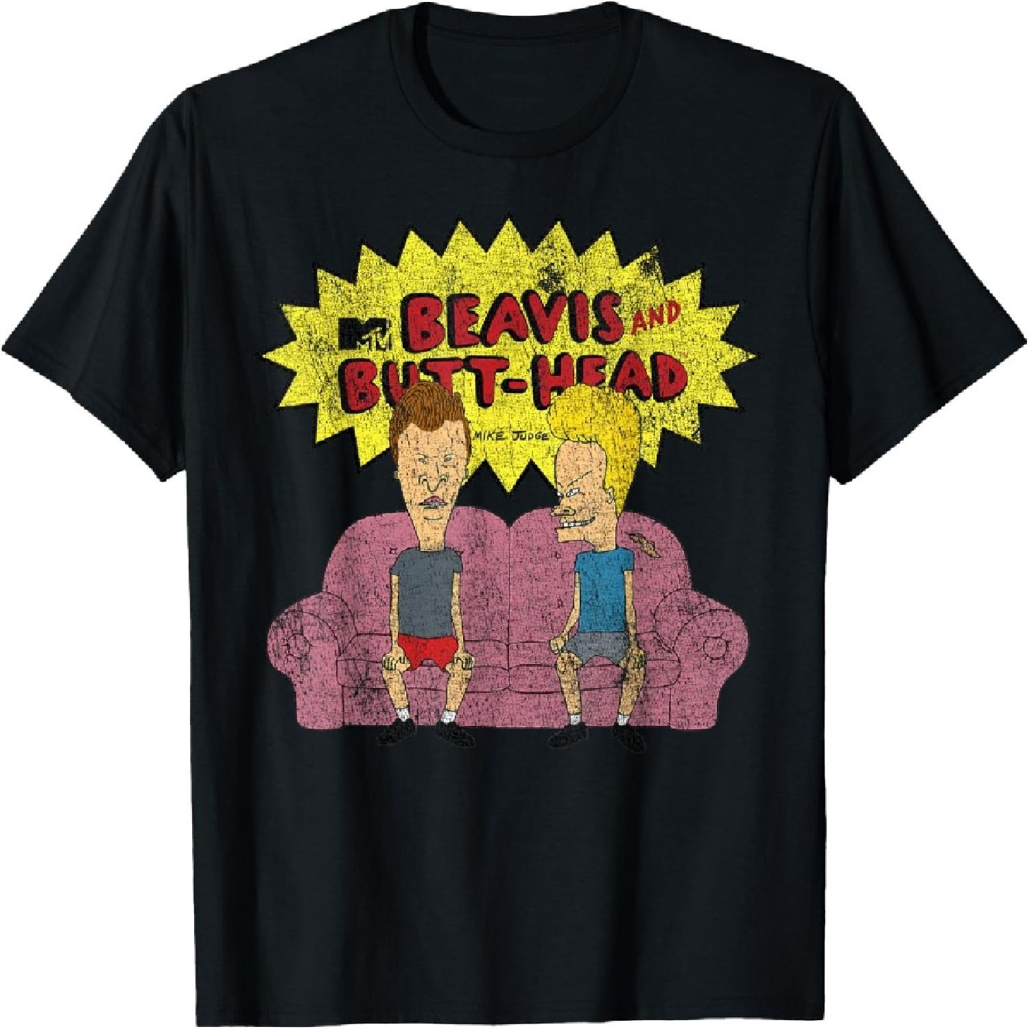 

Beavis and Butt-Head Distressed Couch Logo T-Shirt S