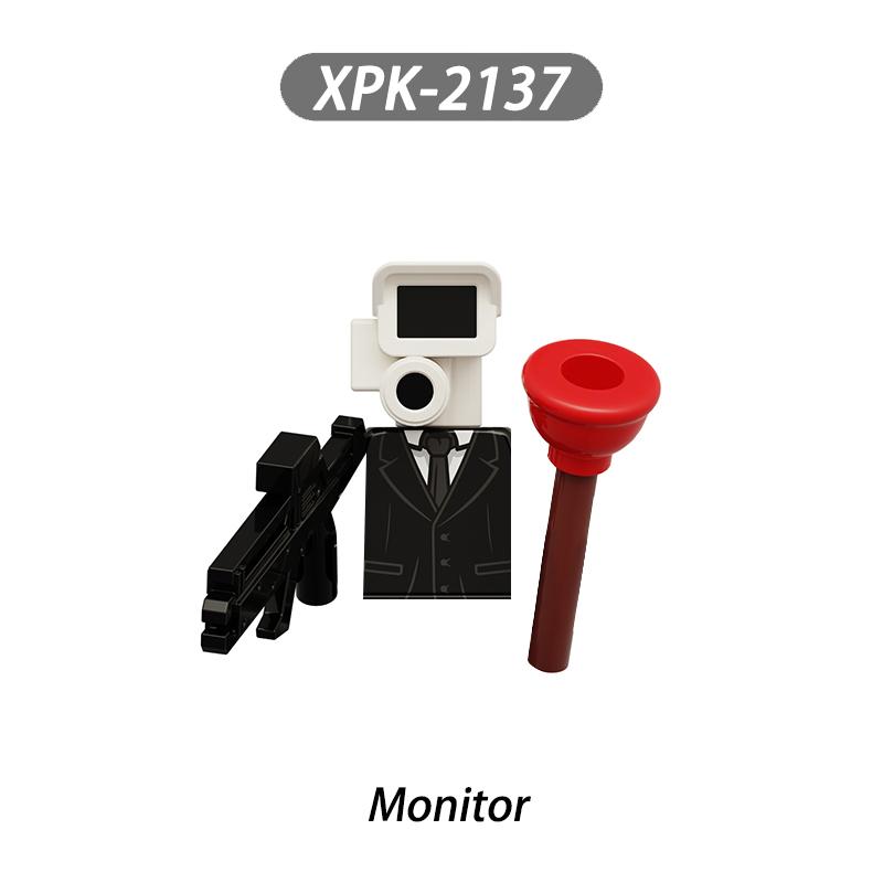 MOC Skibidi Toilet Man Vs Monitor Building Blocks The Audio and Camera Man Toys For Children Christmas Birthday Gift
