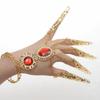 1 pair Indian Thai Golden Finger Bracelet Gold Color Belly Dance Bracelet  Costume