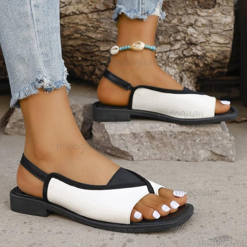 Women Summer Flat Sandals Low Heel Open Toe Flip Flops Casual Shoes Outwear Leopard Beach Roman Sandals Zapatos De Mujer