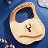 Lyre Harp 16 19 Strings Mahogany Wood Harp Piano 19 Strings Stringed Musical Instrument With Tuning Wrench Spare Strings