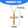 Contemporary Crucifix Shaped Necklace Crystal Embellishments Hypoallergenically Titanium Alloy Jewelry Gift
