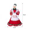 45cm Seisev proua Clausi figuur küpsetusriietuses, põllega Vanaema Jõululaua kaunistus