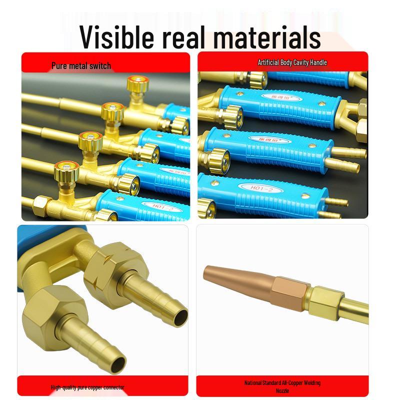 All-Copper H01-2 Injector Type Welding Torch Gun, 2L Small Roasting Gun, Oxyacetylene Compatible