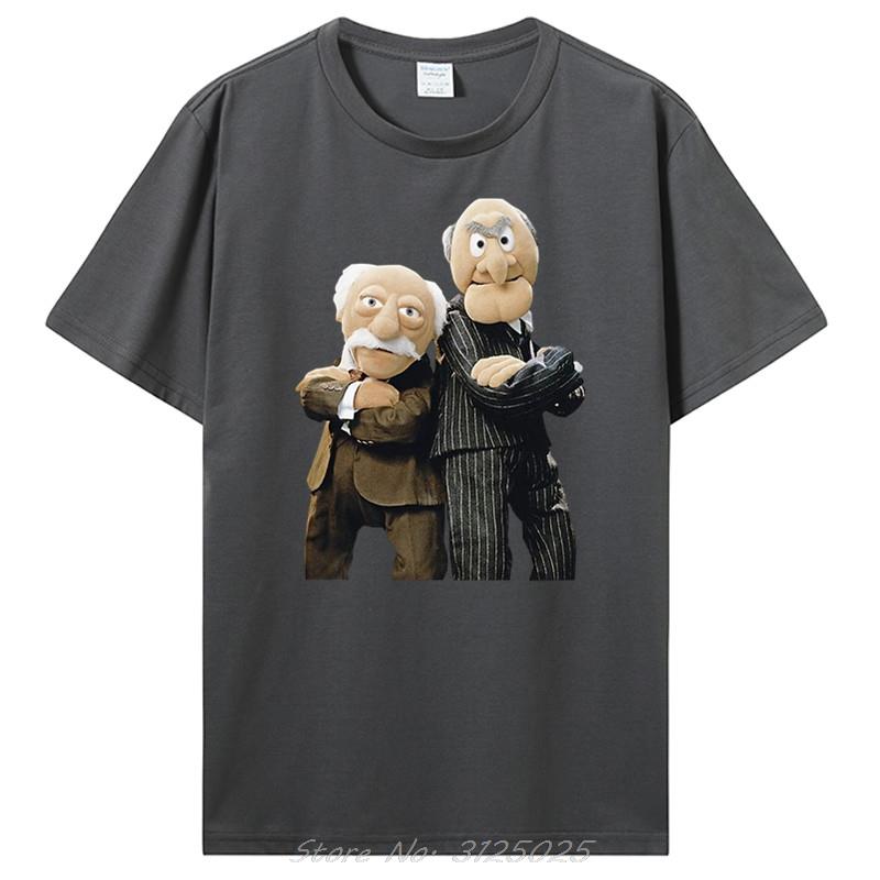 Statler And Waldorf Black T-Shirt Clothing Fashion 100% Cotton Good Quality Brand Cotton Shirt Style Cool Shirts