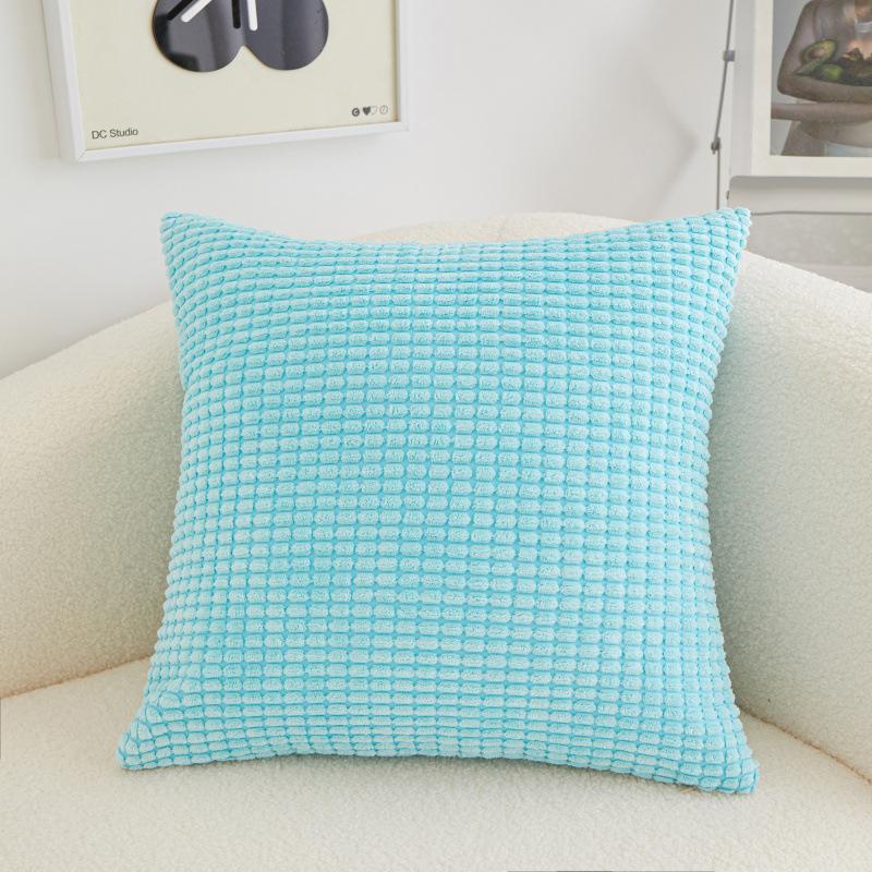 

Polyester Short Plush Bedside Pillow Square Cushion Light Luxury High-end Sofa Pillow with Core 45x45cm pillow cover