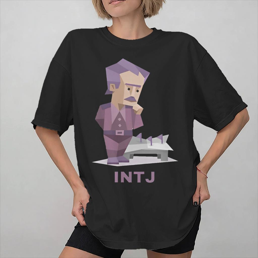 Fashion Intj Mbti Myersbriggs Peronality T Shirt For Unisex Wounisex Mbti 16 Personalities 100 Cotton Tee Shirt Short Sleeve Tops