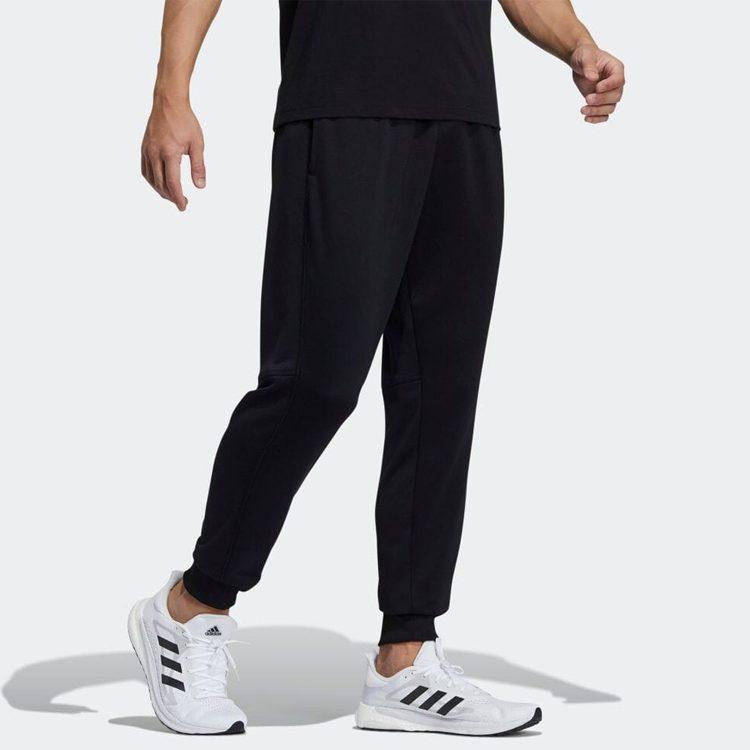 Adidas Knitted Sweatpants Men's Black Moderate Straight Fit Pants GN0804