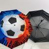 1pc Soccer Ball Splash Art Umbrella with Plastic Handle,Suitable for All Seasons Home Travel Outdoor UmbrellaDD450
