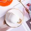 European Style Light Luxury Coffee Cup Saucer Set Creative Gold Painted Ceramic Cup Afternoon Tea Cup