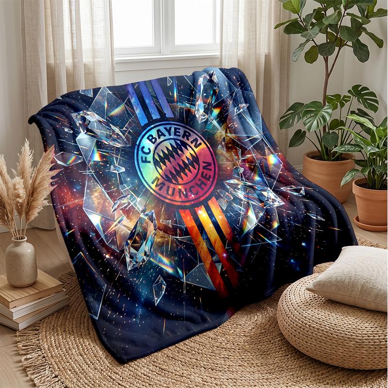 Bayern Munich Theme Blanket Soft Flannel Blanket Plush Throw Blanket Cozy Sofa Bed Blanket for Home Decor