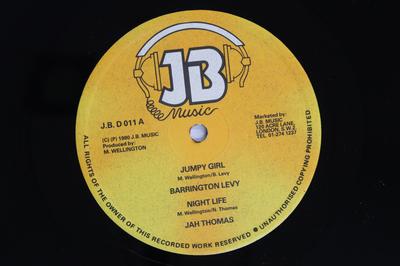 12-Zoll-Schallplatte BARRINGTON LEVY JAH THOMAS Jumpy Girl Night Life JBD011 JB MUSIC 1980 UK Reggae Ska Dub Gebraucht