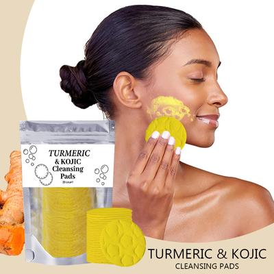 Turmeric Exfoliating Cleansing Pads for Face Natural Facial Scrub Deep Pore Cleanse