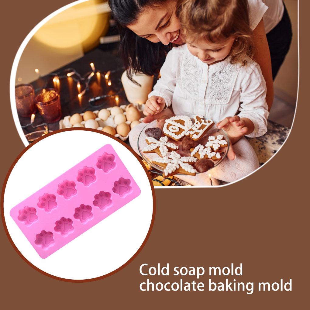 10-grids Mousse Cake Mold Silicone Pastry Dessert Cute Mould Pudding Chocolate Bakeware Baking Molds Bakery Restaurant