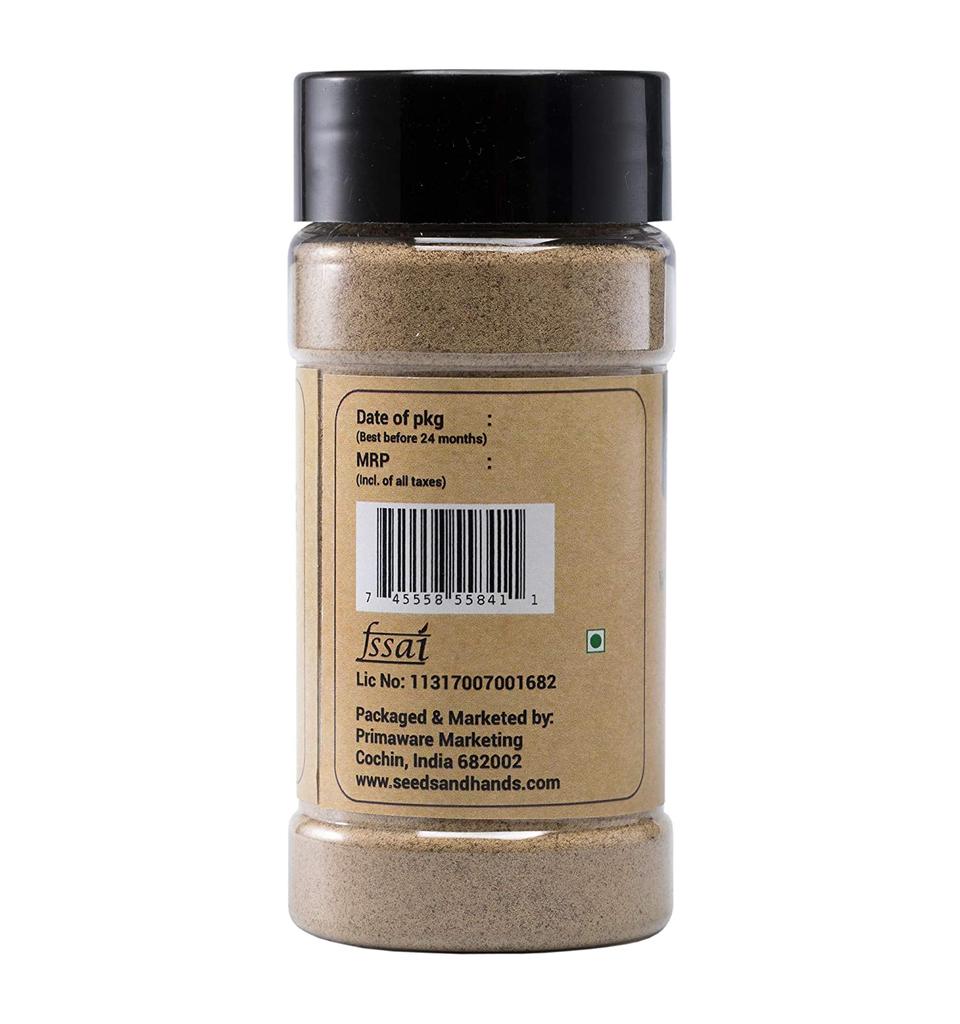 Белый молотый Перец (60 г), White Pepper Powder,  Seeds and Hands