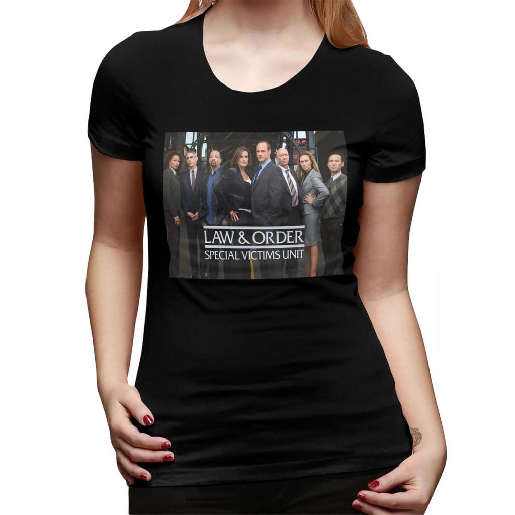 Law And Order SVU Merch T-Shirt für Damen Rundhals Streetwear T-Shirts Damen-Tees Kurze Sommerkleidung Oberteile