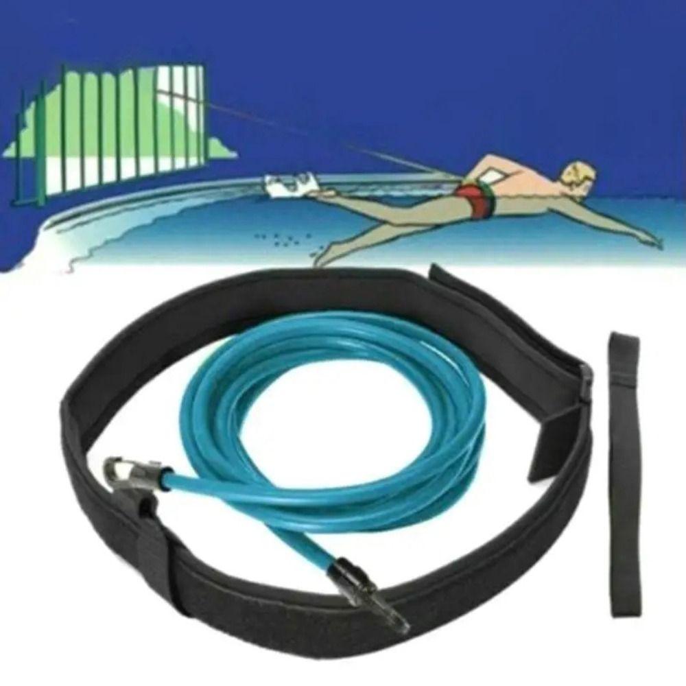 Latex Tubes Swimming Pool Exerciser Elastic Swim Training Resistance Belt