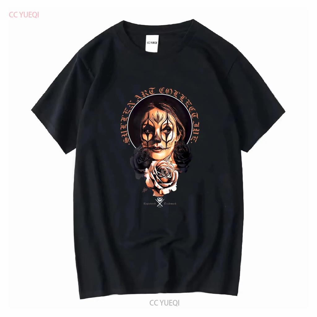 Sullen Mens T Shirt CRY LATER Tattoos Urban Design Skull Premium Quality Long or Short Sleeves Vintage Washed Unisex