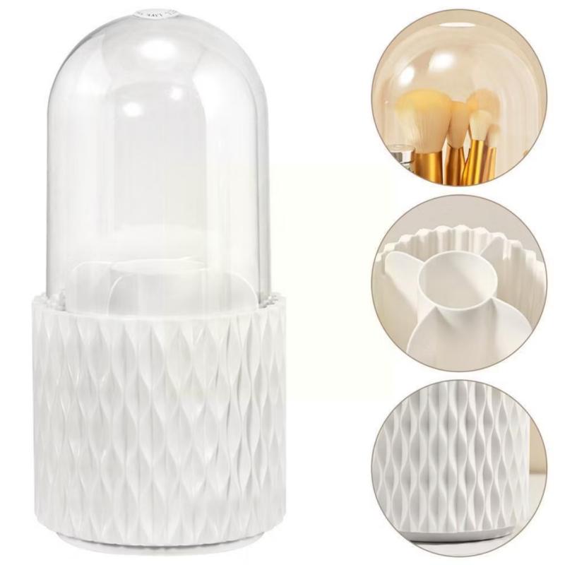 

1pcRotating Makeup Brush Storage Tube Brush Bucket Storage Rack Desktop Storage Box Dressing Table Cosmetics Pen Holder 5 белый