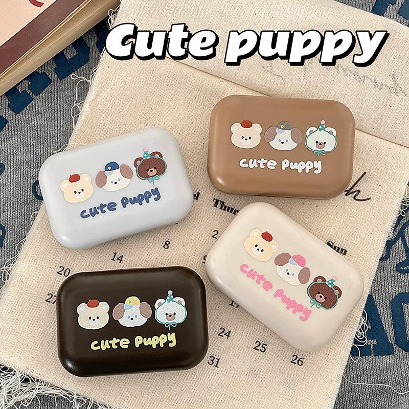 

Girls Cute Cartoon Contact Lens Box Women Contact Lens Companion Box Female Contact Lens Case with Mirror and Tweezers