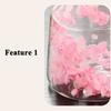 200ml Double Wall Coffee Mug with Handles Transparent Flowers Clear Milk Cups Fill Artificial Simulation Drinkware Glass for Bar