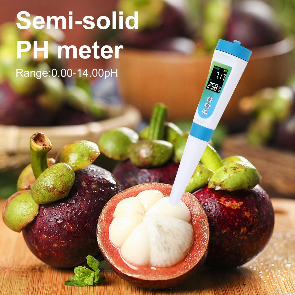 Digital Food PH Meter High Accuracy 0.01 Resolution for Sourdough Bread Cheese Sausage Meat Water Wine Beer with ATC