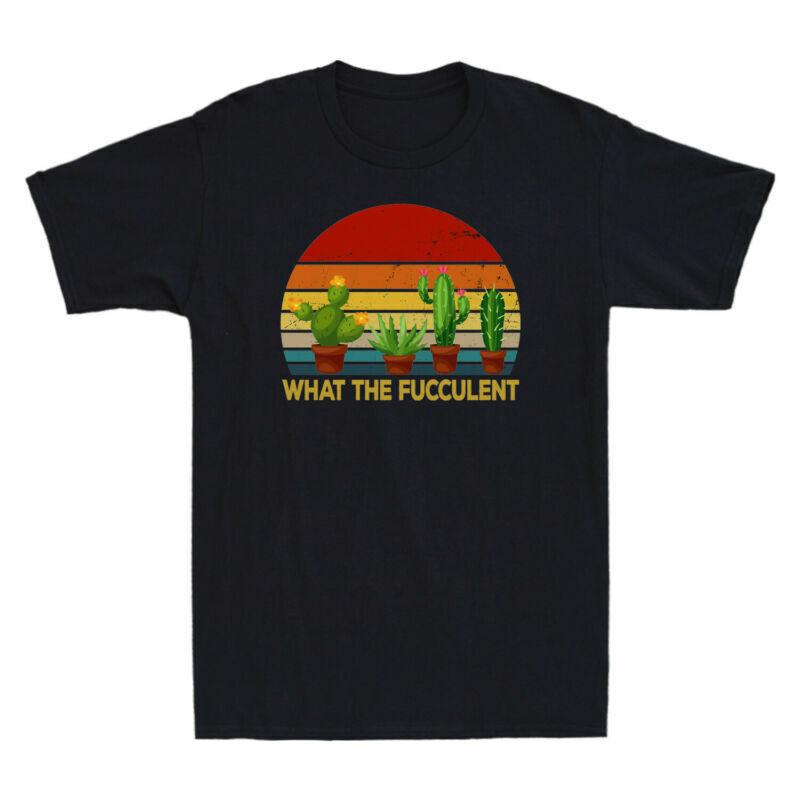 The Cactus What Unisexs Fucculent TShirt Succulent Gift Garden Lover Vntage Plant S