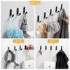 6 stücke Wand-montiert Haken Platzsparende Kleidung Tasche Kleiderbügel Haken Selbst-adhesive Wand Hängen Halter Racks Bad Küche Gadgets