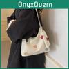 Stylish Korean Inspired Color Block Heart Tote Bag Large Capacity For Daily Use
