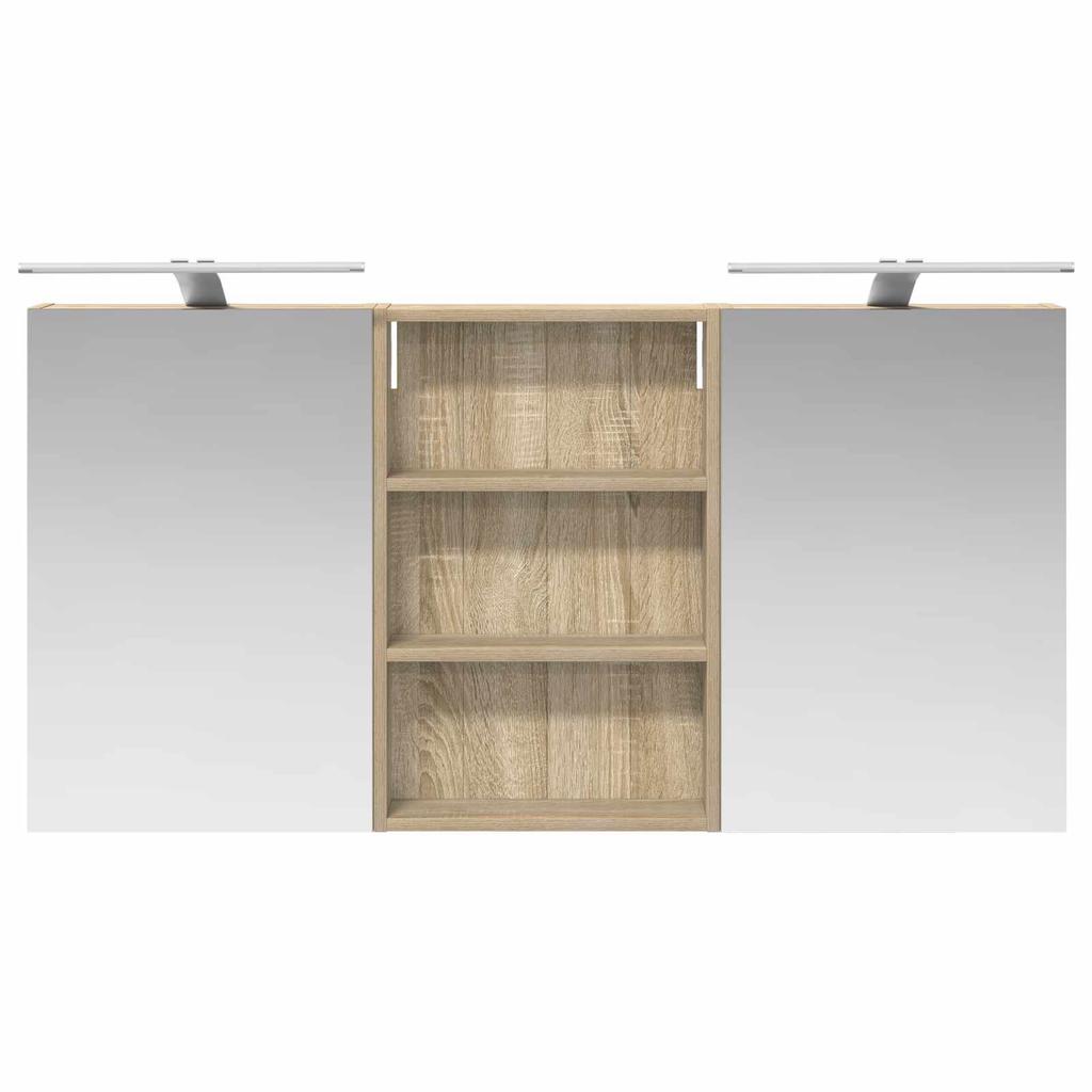 Bathroom Cabinet Set 3 Pcs 120 X 10.5 X 60.5 Cm Particleboard