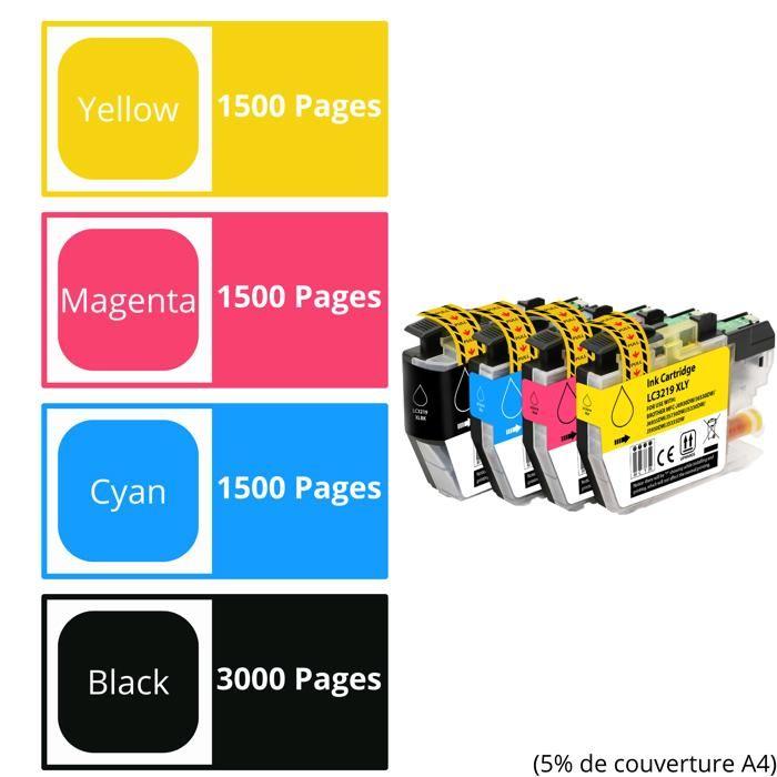 Ink Cartridge - Brother - LC3219XL - Pack of 4 - Black, Cyan, Magenta, Yellow