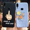 For Phone Case Samsung Galaxy A10s A107 SM-A107F Case Fashion Candy Color Flower Soft Cover For Samsung A10s A 10 S A10 2019 Bag
