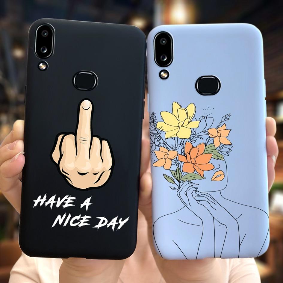 For Phone Case Samsung Galaxy A10s A107 SM-A107F Case Fashion Candy Color Flower Soft Cover For Samsung A10s A 10 S A10 2019 Bag